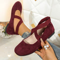 Damen elegante Ballerinas mit elastischem Riemendesign EB