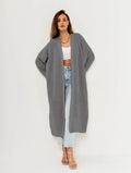 Damen Großer Strickmantel mit offener Front und lässiger Silhouette EB