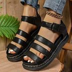 Damen Bequeme Sandalen mit verstellbarem Riemen EB