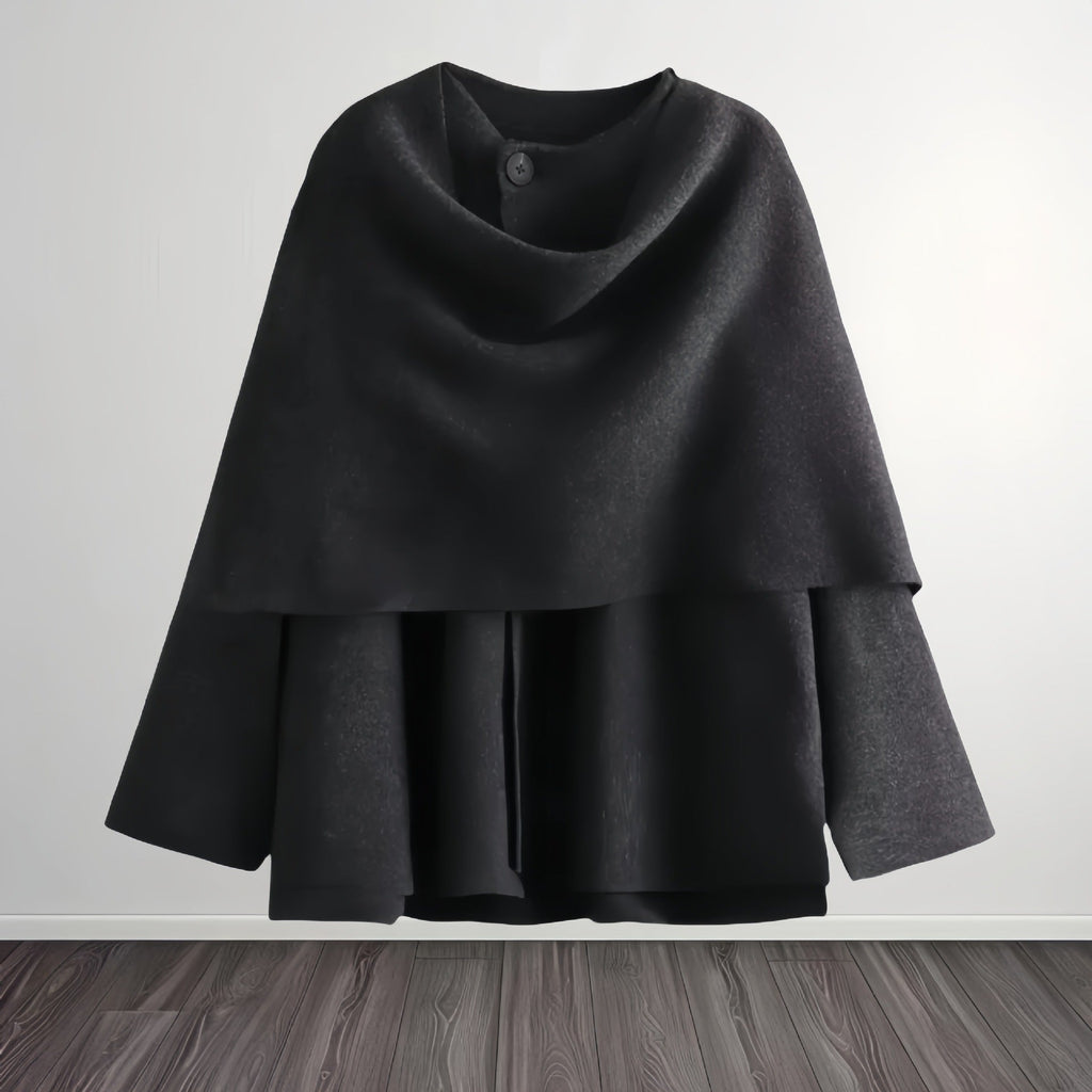 Damen elegante und gemütliche Capejacke EB