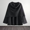 Damen elegante und gemütliche Capejacke EB