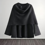 Damen elegante und gemütliche Capejacke EB