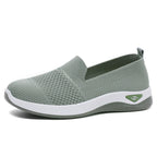 Damen Bequeme Slip-On Freizeitschuhe mit luftdurchlässigem Strickoberteil EB