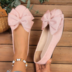 Damen Ballerinas mit stilvollem Schleifenakzent und elastischer Sohle EB