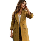 Damen eleganter, taillierter Trenchcoat EB