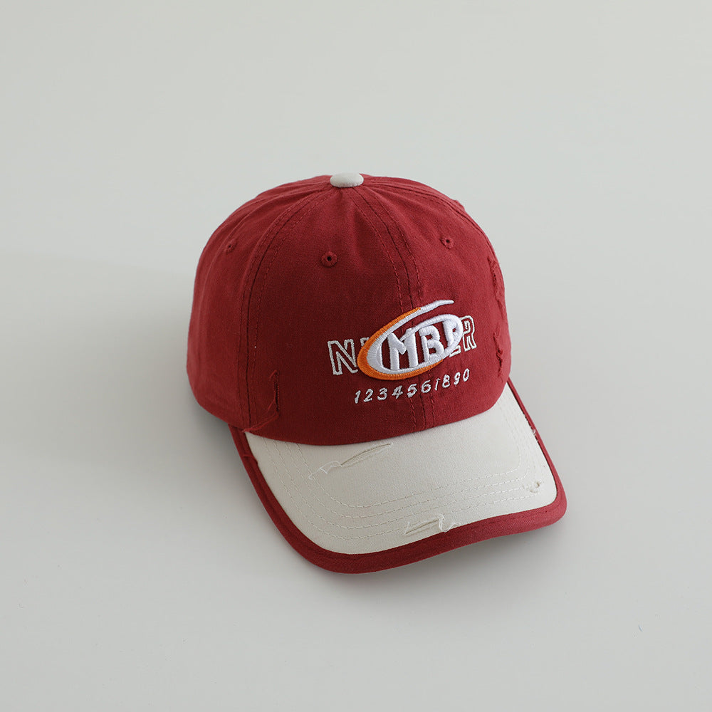 Herren-Baseballkappe aus Baumwolle im Used-Look