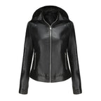 Damen Kapuzenjacke aus hochwertigem Kunstleder EB