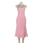 Damen Elegantes Maxikleid mit femininer Silhouette und feinen Trägern EB