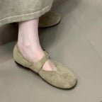 Damen elegante Ballerinas mit modischem Schnallenverschluss EB