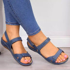 Damen bequeme Sandalen mit verstellbaren Riemen und anatomischem Fußbett EB
