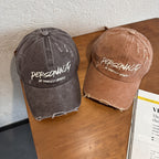 Verstellbare Baseballkappe aus Distressed-Denim