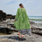 Damen modischer Strandkimono mit auffälligen Mustern EB