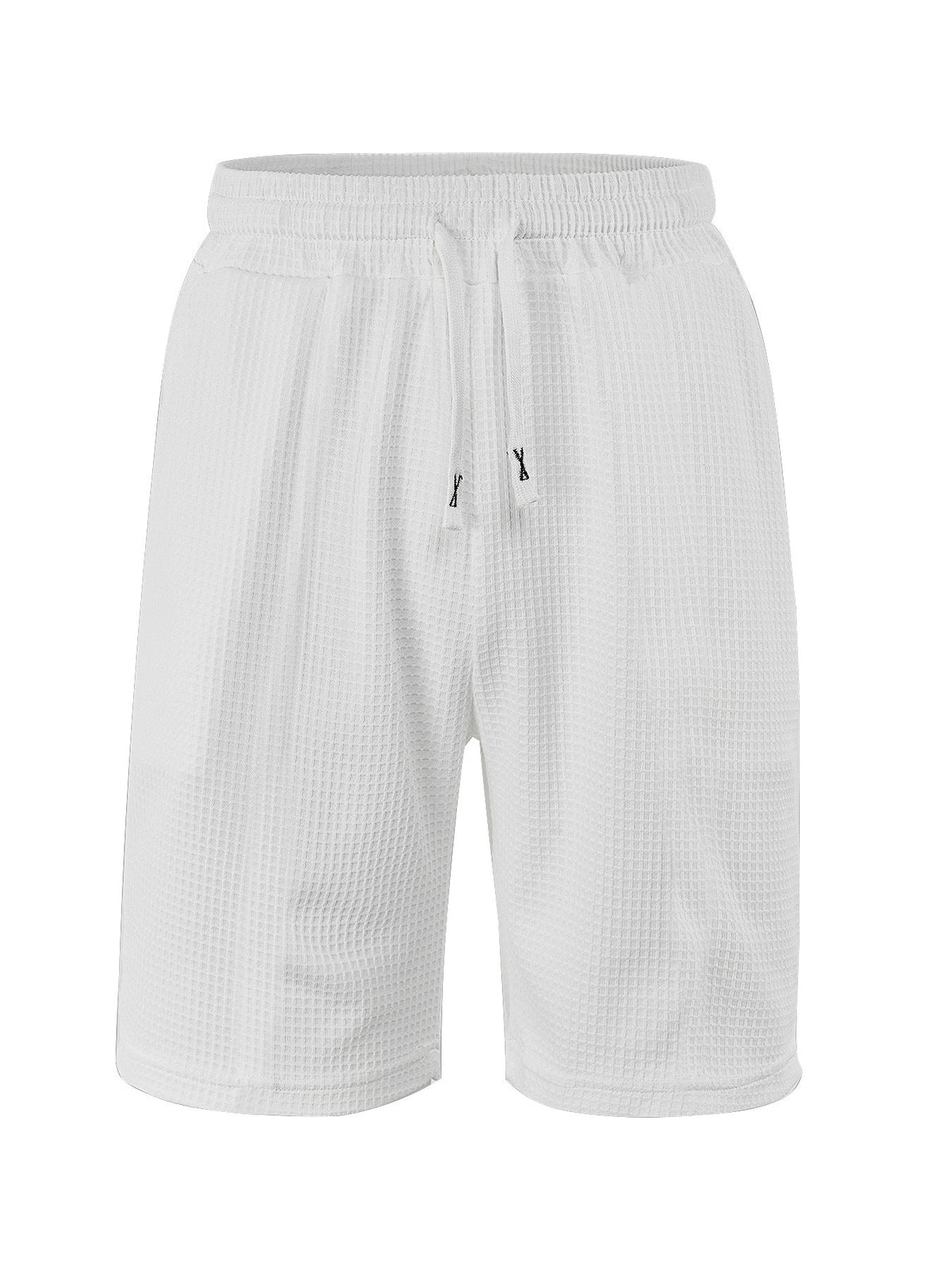 Atmungsaktive Herren-Waffel-Pyjamashorts mit Komfortbund und Kordelzug