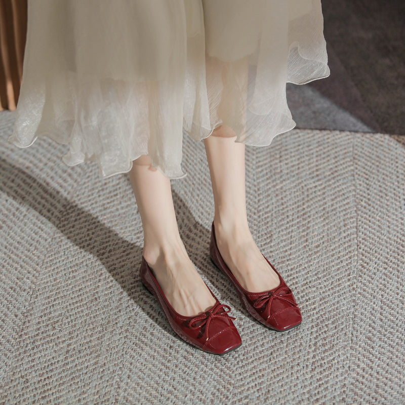 Damen Ballerinas mit zartem Schleifendetail und weichem Innenfutter EB