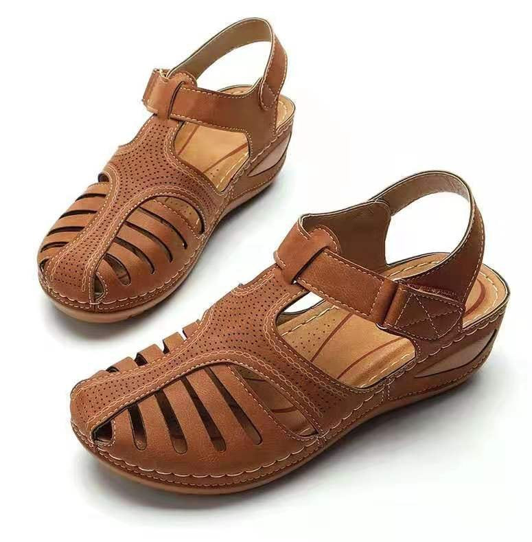 Damen Bequeme Luftige Sandalen mit verstellbarem Riemen und ergonomischer Sohle EB