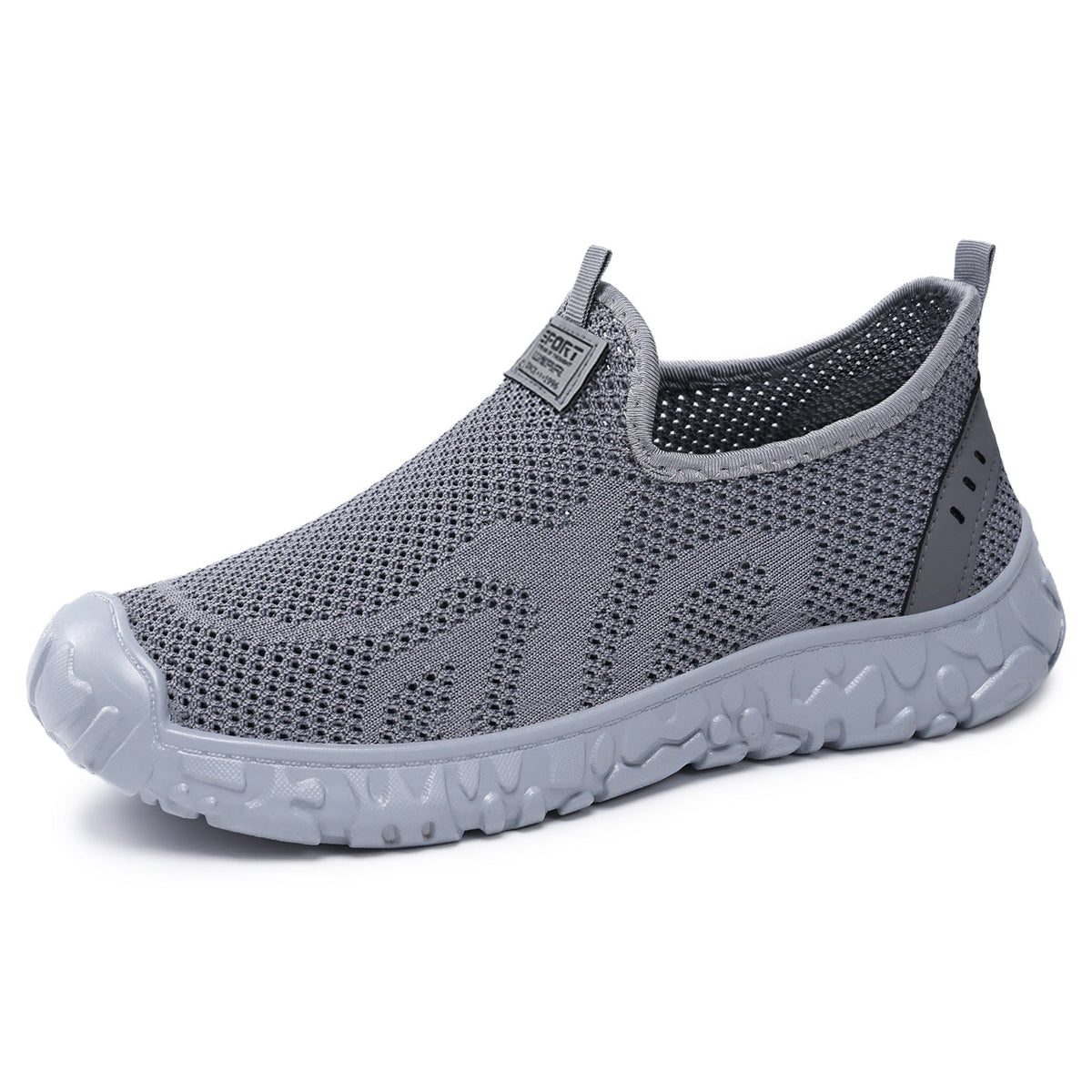 Unisex nan leichter atmungsaktiver Slip-On Strick-Walking-Schuh mit flexibler Profilsohle EB