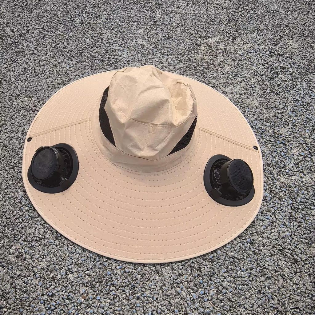 Belüfteter Sonnenhut mit Solar-Ventilatoren