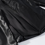 Damen elegante Longblazer aus hochwertigem Kunstleder EB