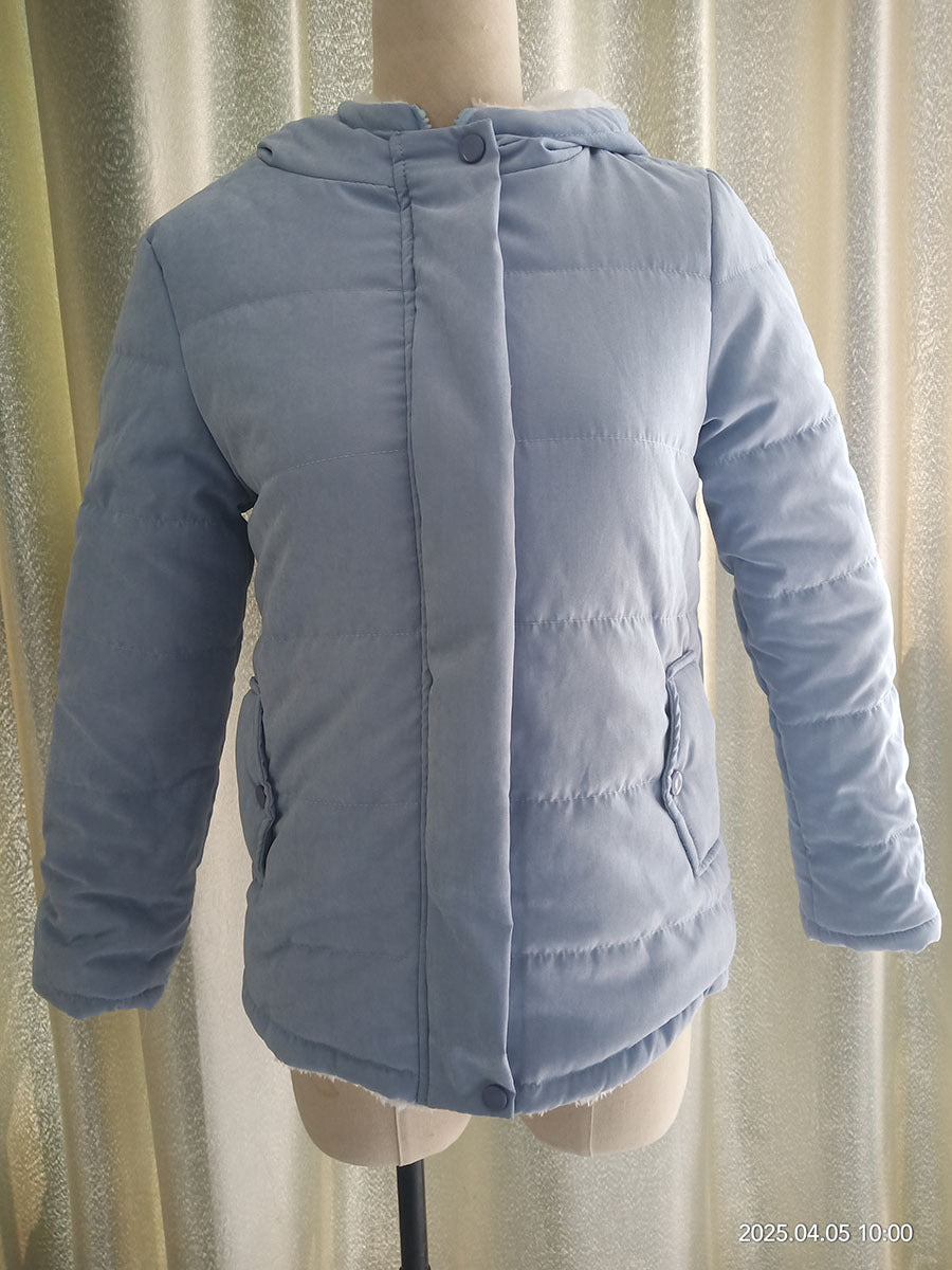 Damen gesteppte Kapuzenjacke mit kuscheligem Futter und praktischen Taschen EB