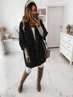 Damen Oversize Wollmantel EB