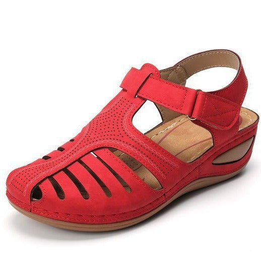 Damen Bequeme Sohle Sandalen mit verstellbarem Riemen und Luftlöchern EB