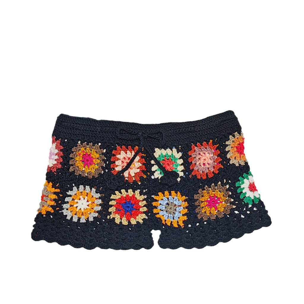 Häkelshorts mit Granny-Square-Muster für Damen