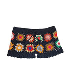 Häkelshorts mit Granny-Square-Muster für Damen