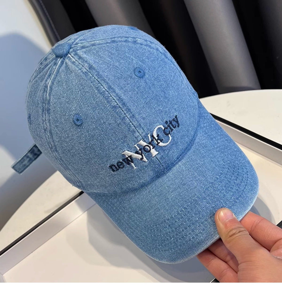 Stilvolle Denim-Baseballkappe für Damen