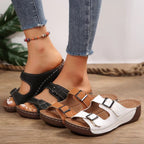 Damen Bequeme Clogs mit verstellbaren Doppelschnallen EB