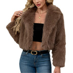 Damen Eleganter Kunstfellbolero EB