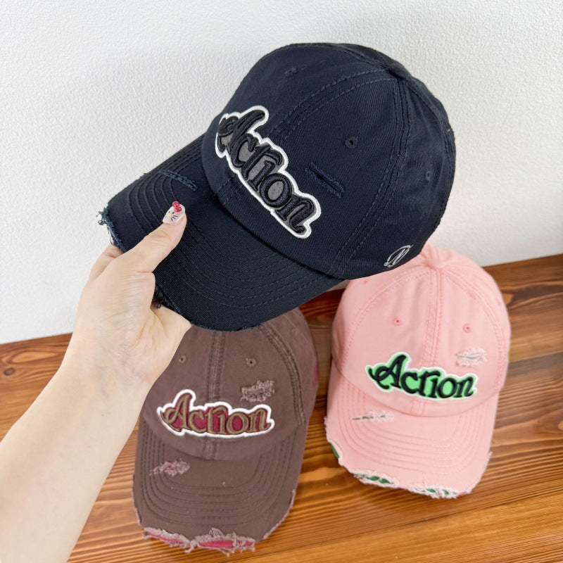 Herren-Baseballkappe mit Distressed-Grafik
