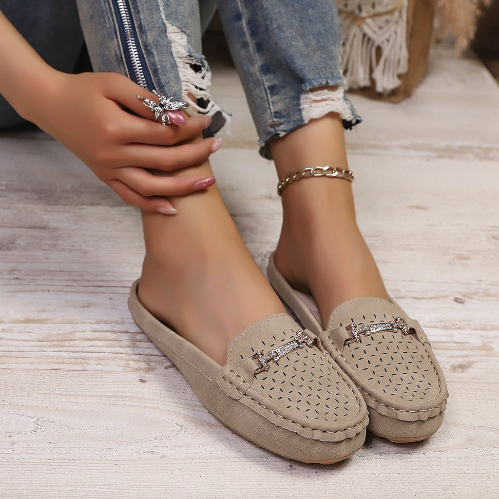 Damen Mokassins mit stilvollem Schnitt und modischer Dekoration EB