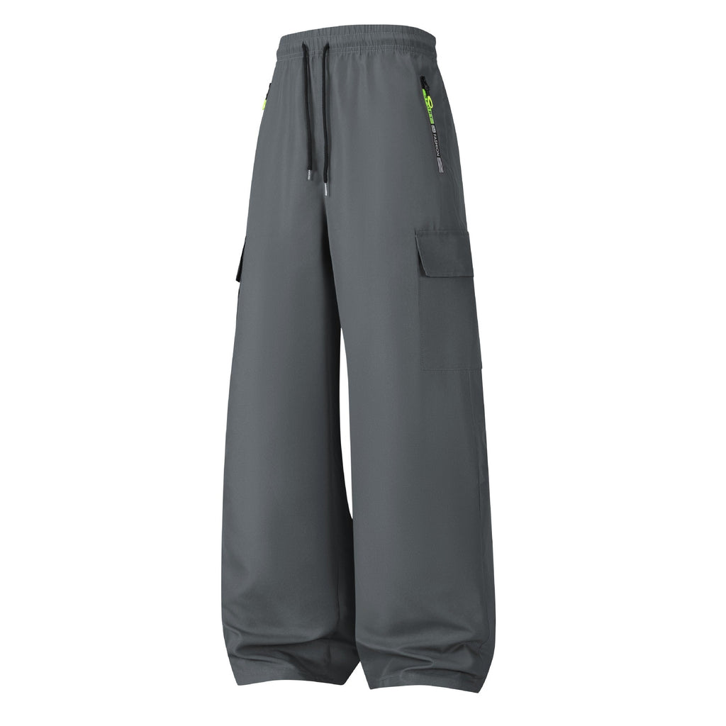 Herren Cargo-Shorts mit elastischem Bund, Kordelzug und Reißverschlusstaschen