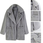 Damen kuscheliger Teddy-Mantel EB