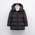 Damen modische Winterjacke im Oversized-Stil mit Kapuze EB