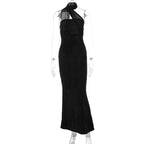 Damen Elegantes Abendkleid mit schulterfreiem Halterdesign und figurschmeichelnder Drapierung EB