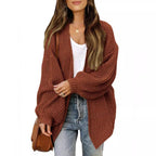 Damen Grob gestrickter Cardigan mit überschnittenen Schultern EB