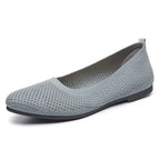 Damen Bequeme Strick-Ballerinas mit luftdurchlässigem Obermaterial EB