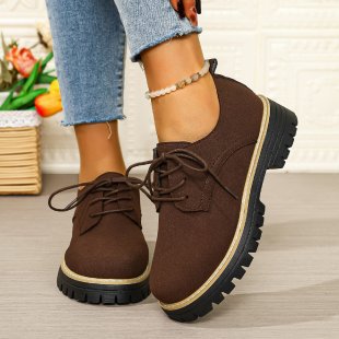 Damen Bequeme Schnürschuhe mit rutschfester Sohle EB