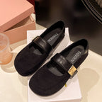 Damen Ballerina-Schuhe mit verstellbarem Riemen und weichem Innenfutter EB
