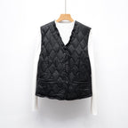 Damen gesteppte Weste mit asymmetrischem Schnitt EB