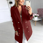 Damen Blazer mit goldenen Knöpfen und elegantem Schnitt EB