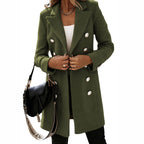 Damen eleganter und taillierter Designer-Mantel EB