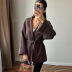 Damen gemütlicher Strickmantel EB