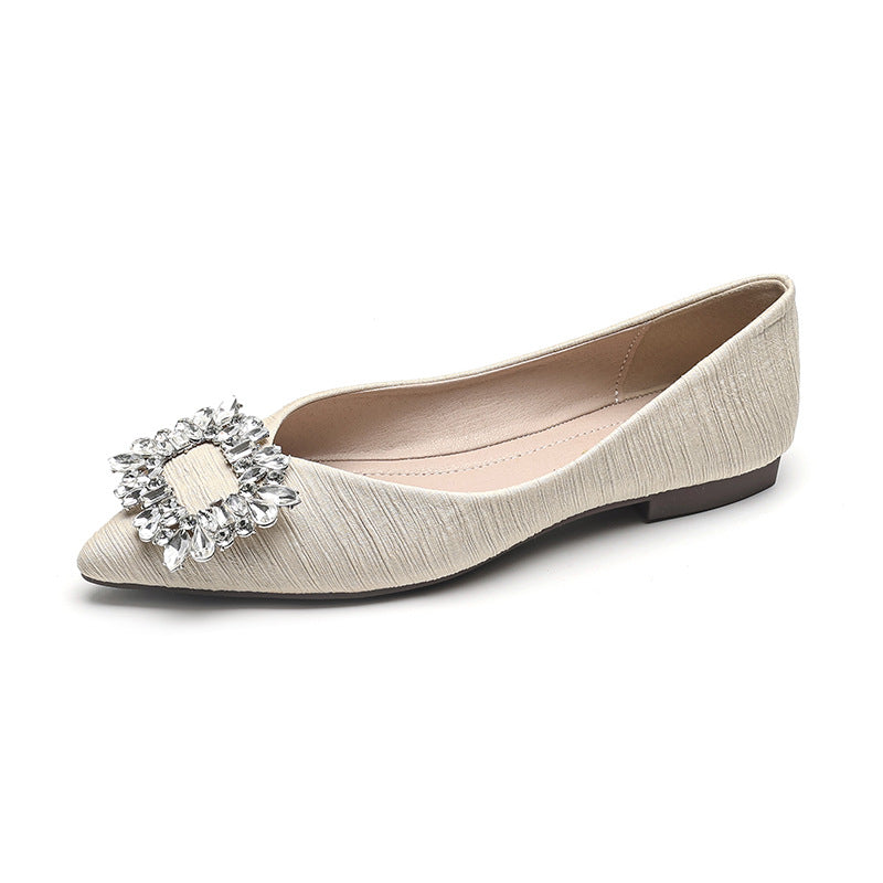 Damen Ballerinas mit funkelndem Strassdetail EB
