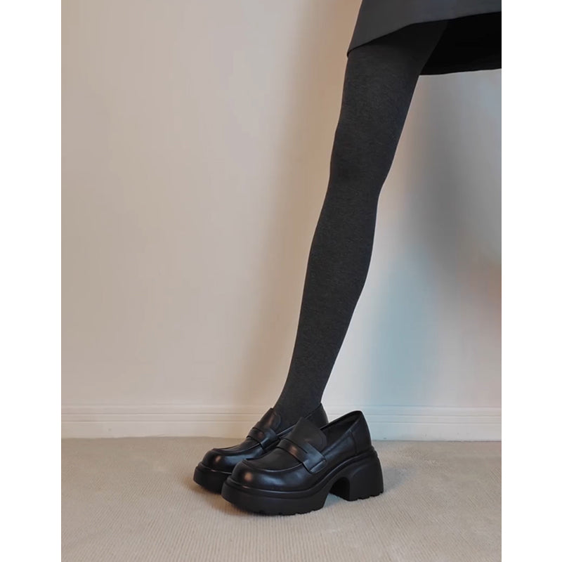 Damen Loafers mit robustem Blockabsatz und eleganter Riemchenverzierung EB