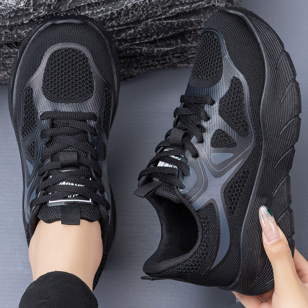Damen Sportliche Laufschuhe mit atmungsaktivem Mesh-Obermaterial und gepolsterter Sohle EB