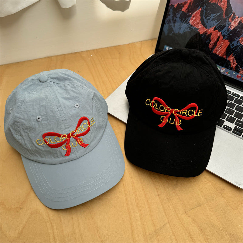 Damen-Baseballcap mit Schleifendetail und Stickerei