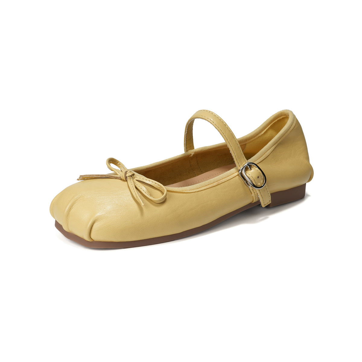 Damen Ballerinas mit modischem Schleifenakzent und elegantem Metallic-Finish EB