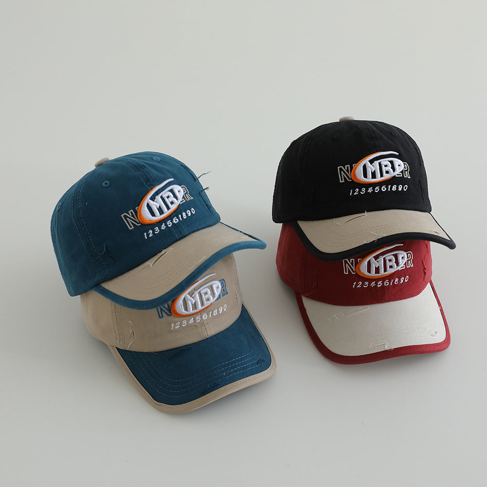 Herren-Baseballkappe aus Baumwolle im Used-Look